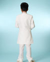 Manyavar Boys Warm White Indo Western Set