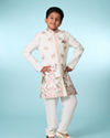 Manyavar Boys Warm White Indo Western Set