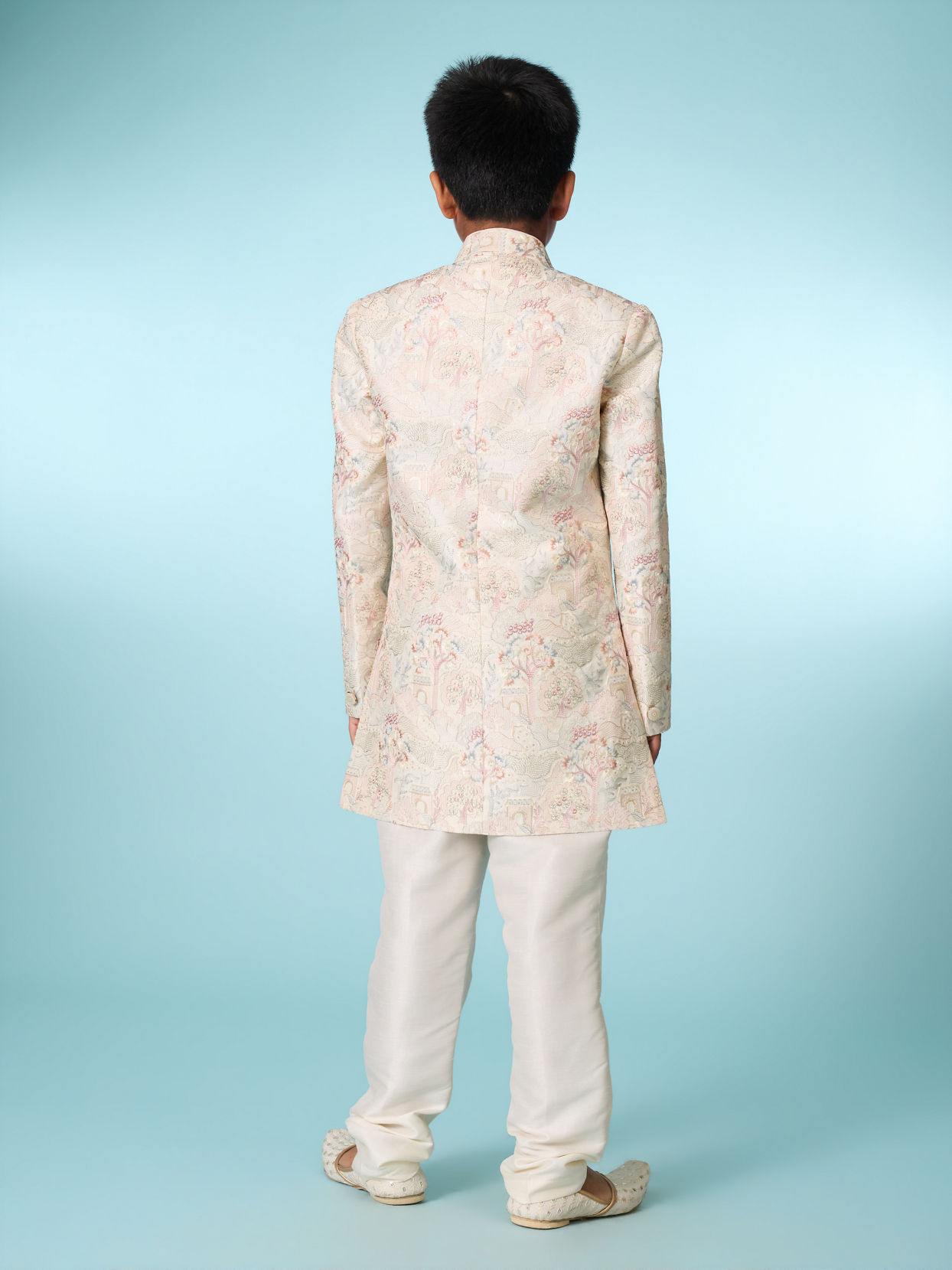 Manyavar Boys Cream Indo Western Ensemble