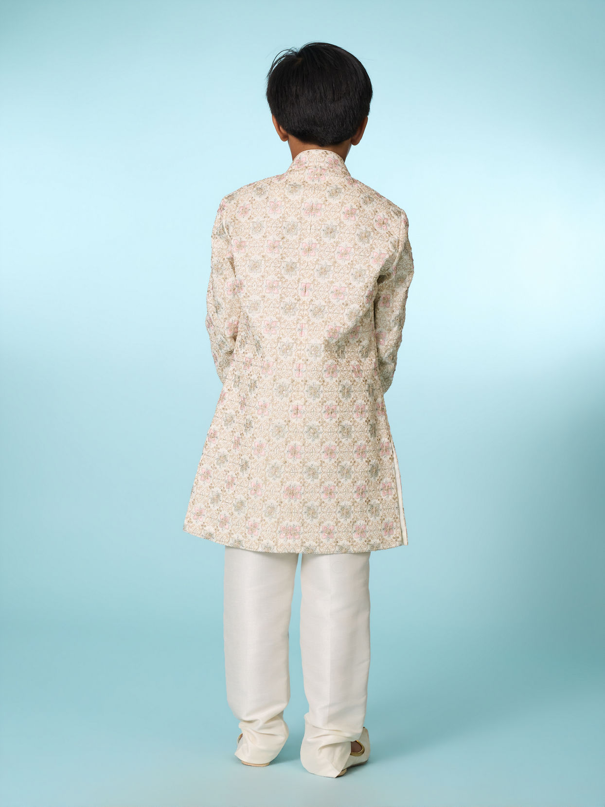Manyavar Boys Cream Sophisticated Charm Indo Western