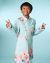Manyavar Boys Aqua Green Indo Western