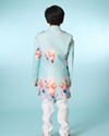 Manyavar Boys Aqua Green Indo Western
