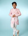 Manyavar Boys Splendid Pink Indo Western