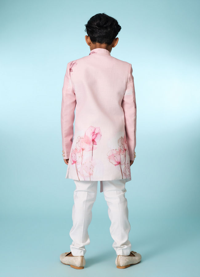 Manyavar Boys Splendid Pink Indo Western