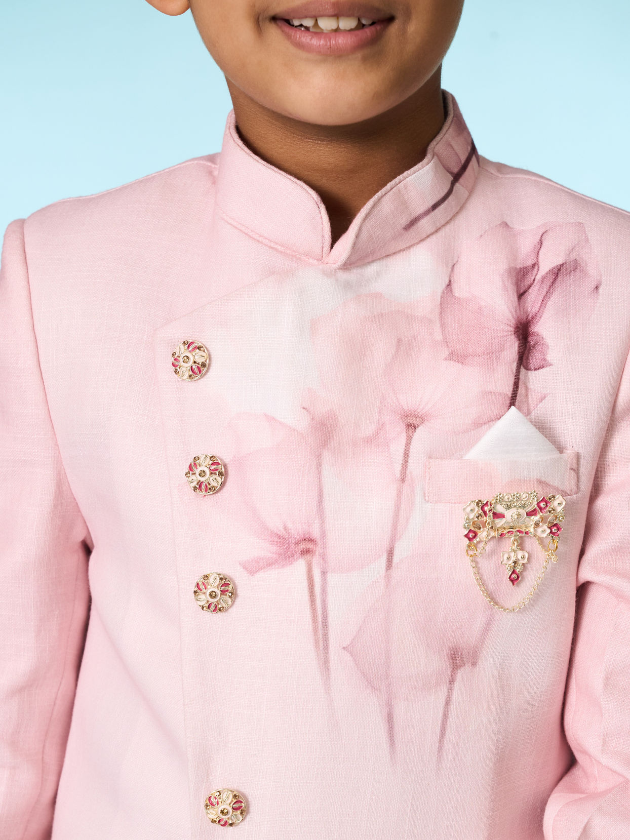 Manyavar Boys Splendid Pink Indo Western