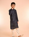 Manyavar Boys Royal Blue Elegance Kurta Jacket Set