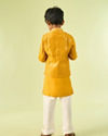 Manyavar Boys Mustard Yellow Sensation Kurta Jacket Set