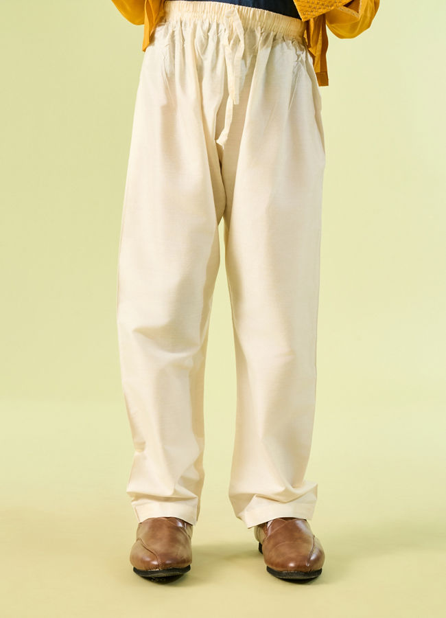 Manyavar Boys Mustard Yellow Sensation Kurta Jacket Set