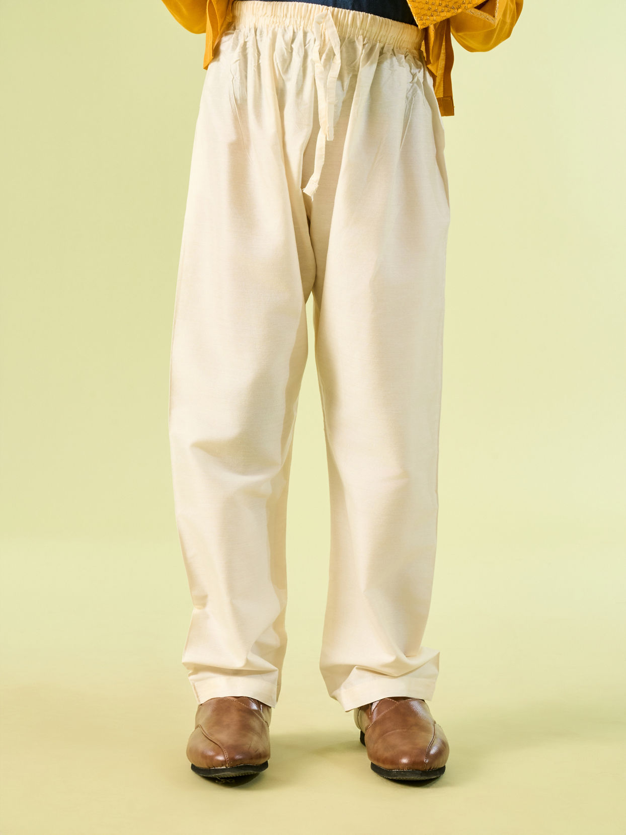 Manyavar Boys Mustard Yellow Sensation Kurta Jacket Set