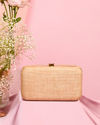 Mohey Women Beige Silk with Hand Embroidery and Moti Work Bag