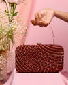 Mohey Women Maroon Exquisite Celebration Clutch Bag