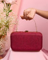 Mohey Women Maroon Exquisite Celebration Clutch Bag