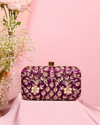 Mohey Women Wine Elegance Clutch Bag