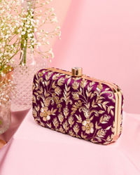 Mohey Women Wine Elegance Clutch Bag