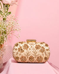 Mohey Women Beige Elegance Clutch Bag