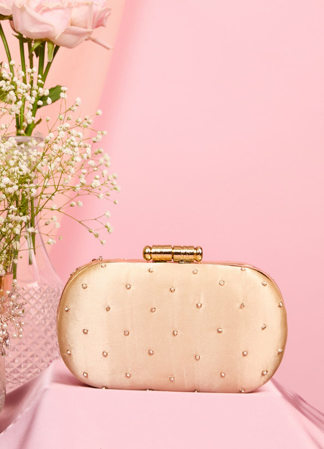 Mohey Women Beige Elegance Clutch Bag