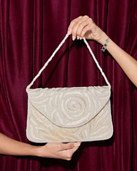 Mohey Women Cream Colored Envelope Bag