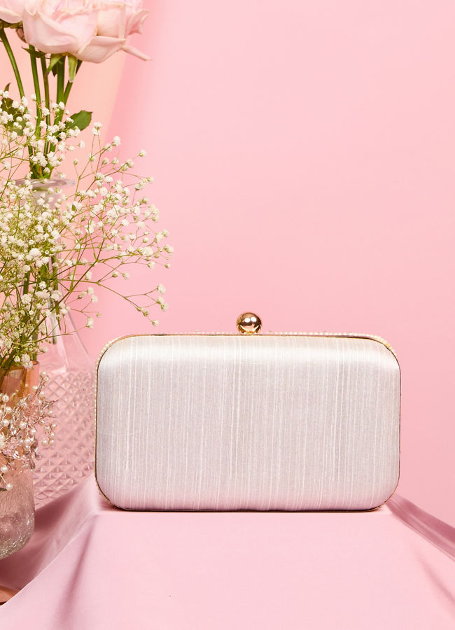 Mohey Women Elegant Beige Clutch Bag