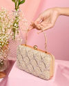 Mohey Women Elegant Beige Clutch Bag