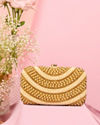 Mohey Women Cream Clutch Bag