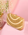 Mohey Women Cream Clutch Bag