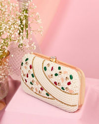 Mohey Women Vibrant Pink Festive Clutch Bag