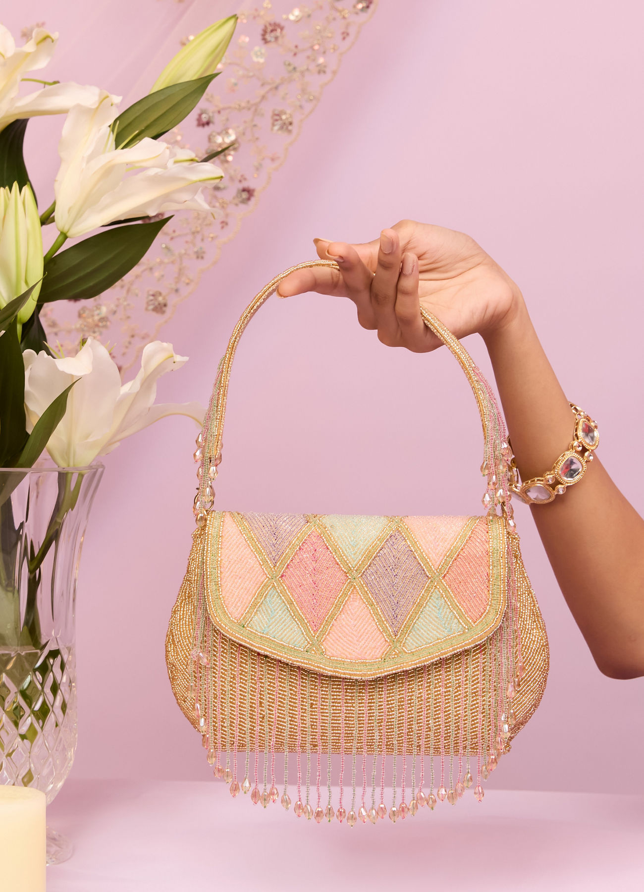 Mohey Women Golden Elegance Bag