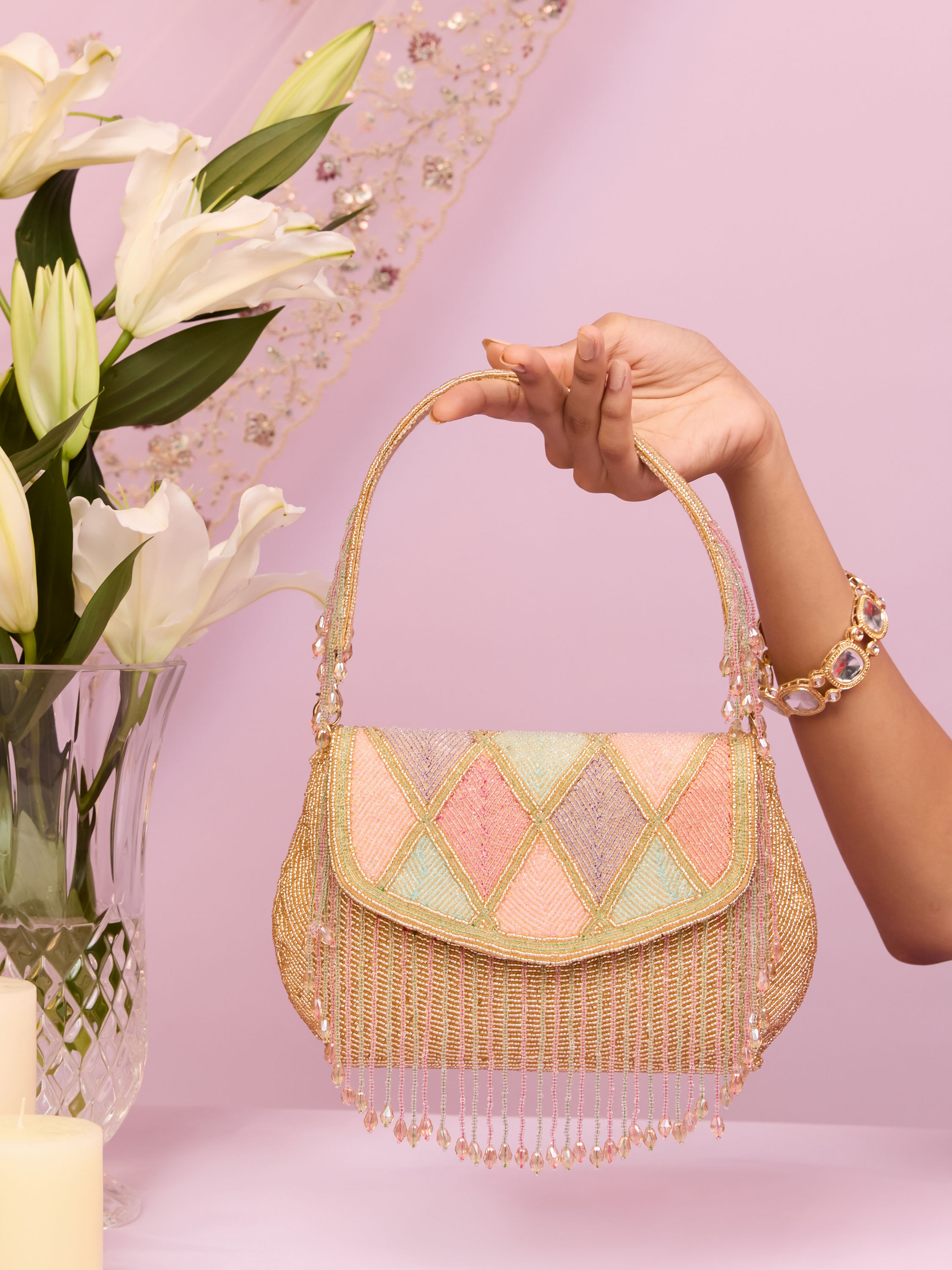 Mohey Women Golden Elegance Bag