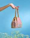 Mohey Women Art Silk Hand-Embroidered Bag with Moti Work