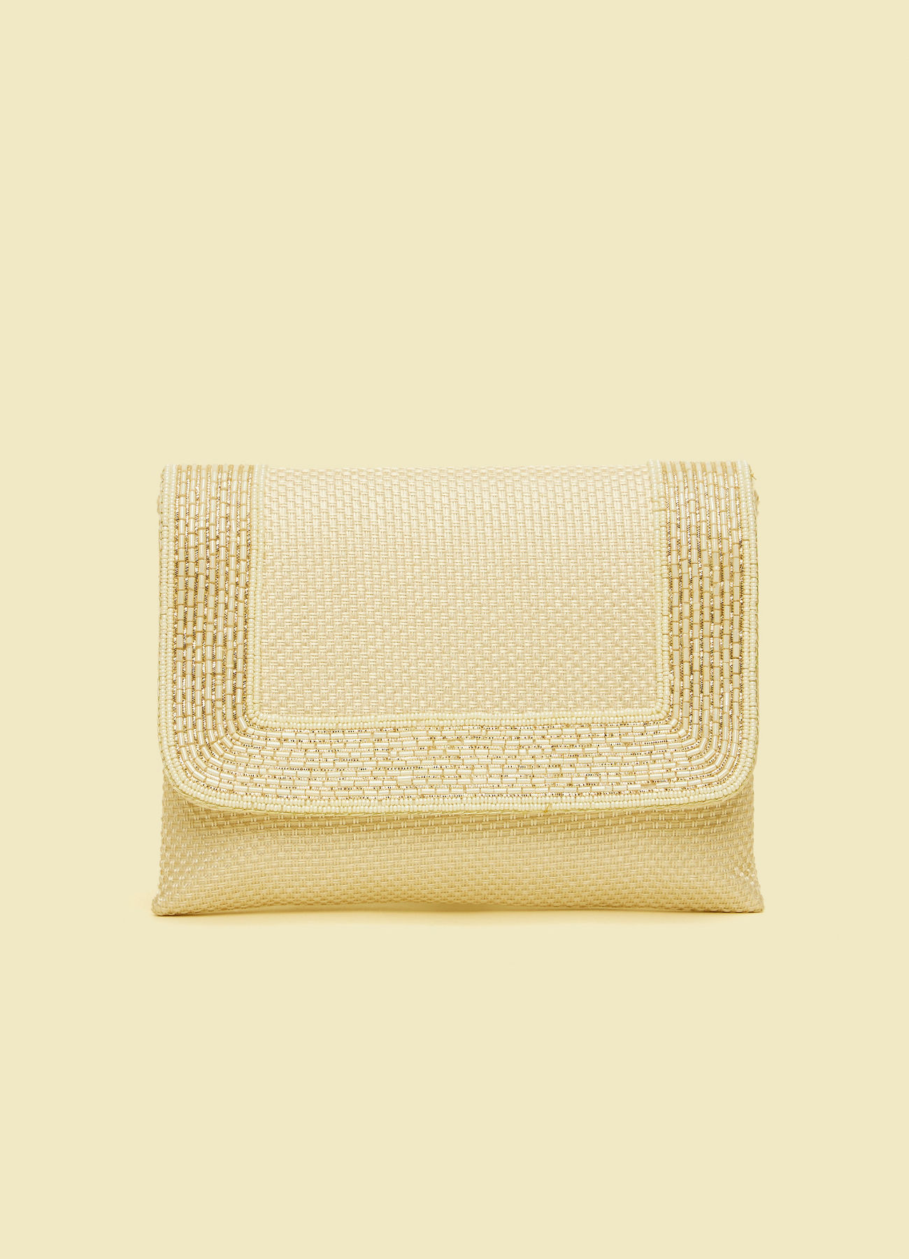 Mohey Women Cream Elegance Jute Wedding Bag
