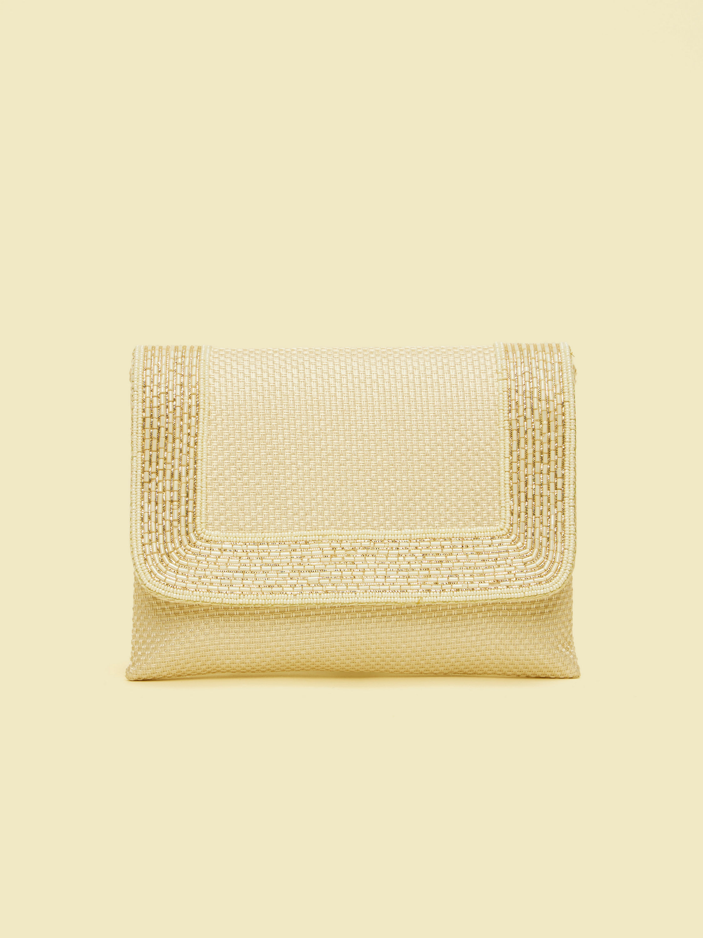 Mohey Women Cream Elegance Jute Wedding Bag