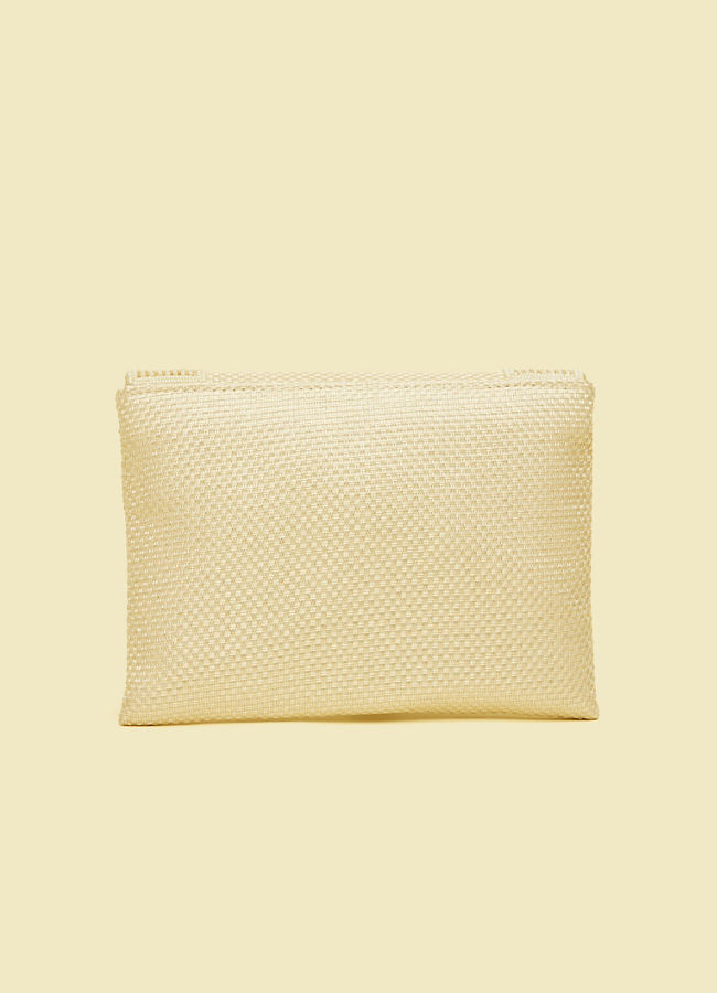Mohey Women Cream Elegance Jute Wedding Bag