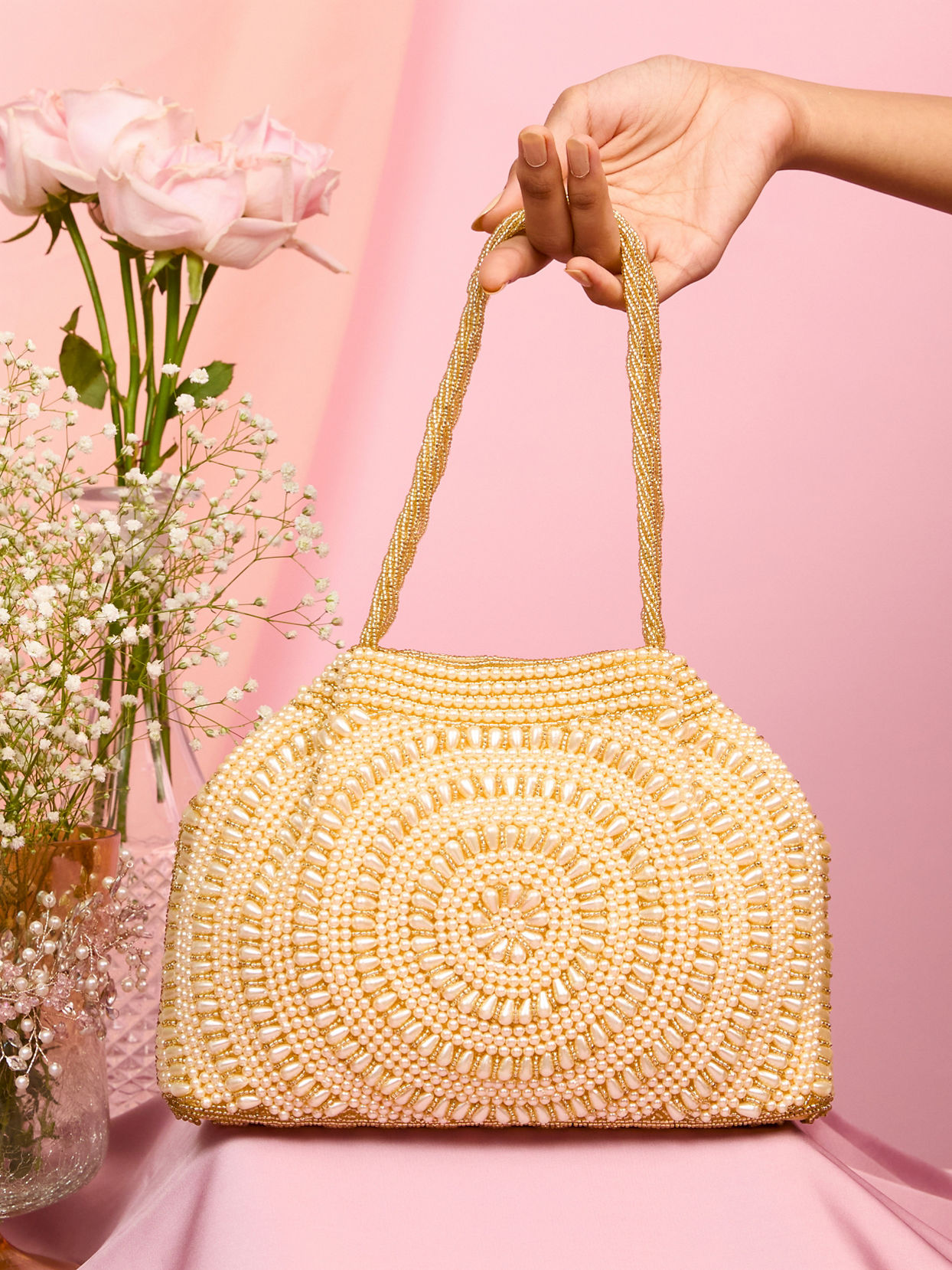 Mohey Women Golden Radiance Traditional Bag