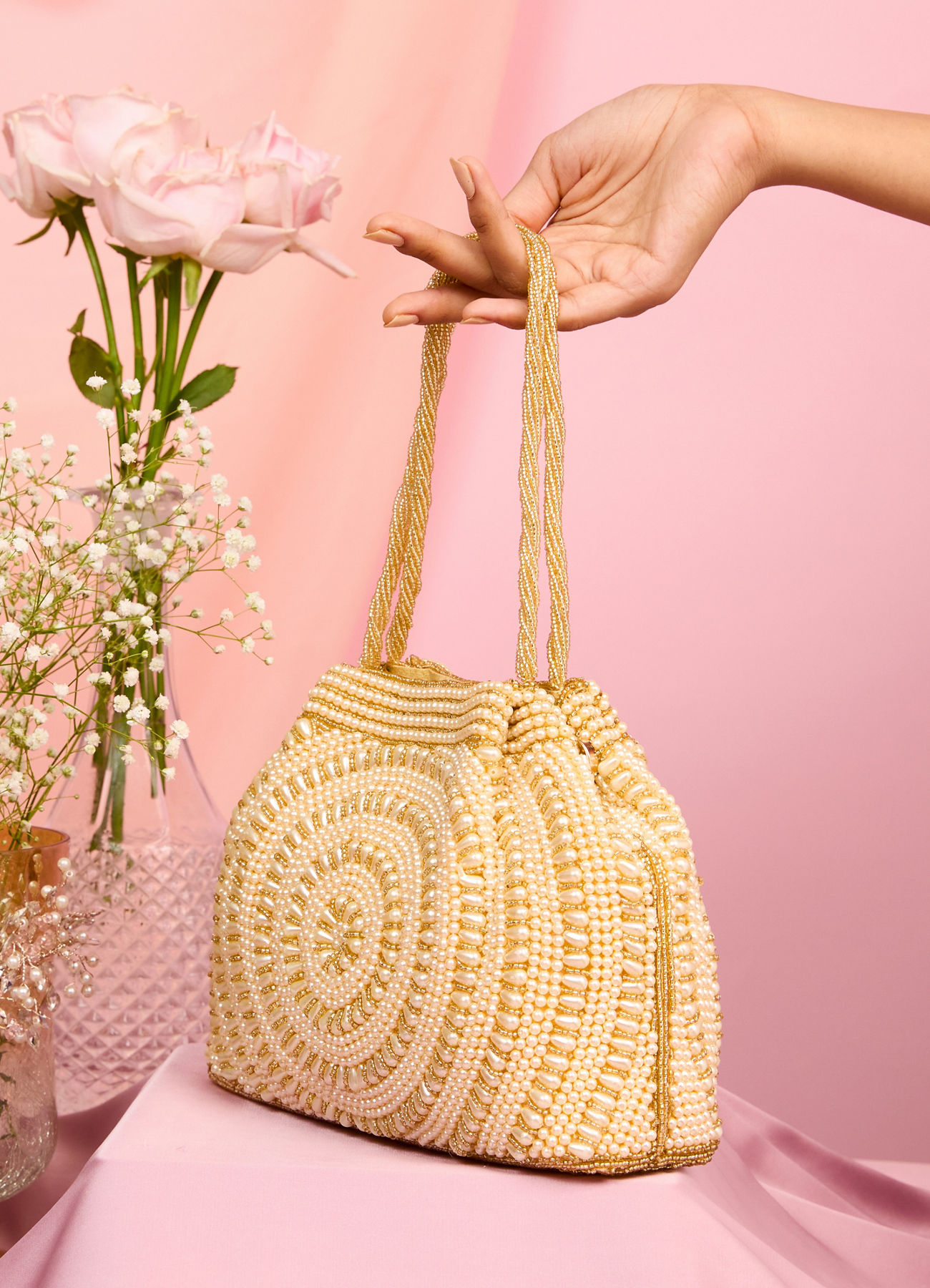Mohey Women Golden Radiance Traditional Bag