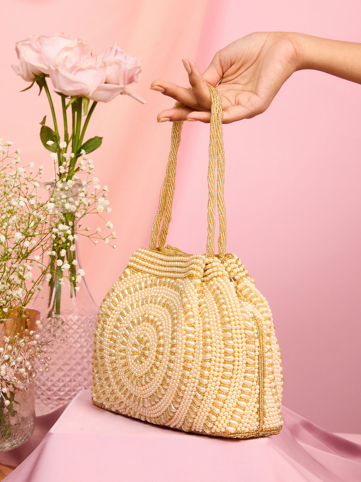 Mohey Women Golden Radiance Traditional Bag