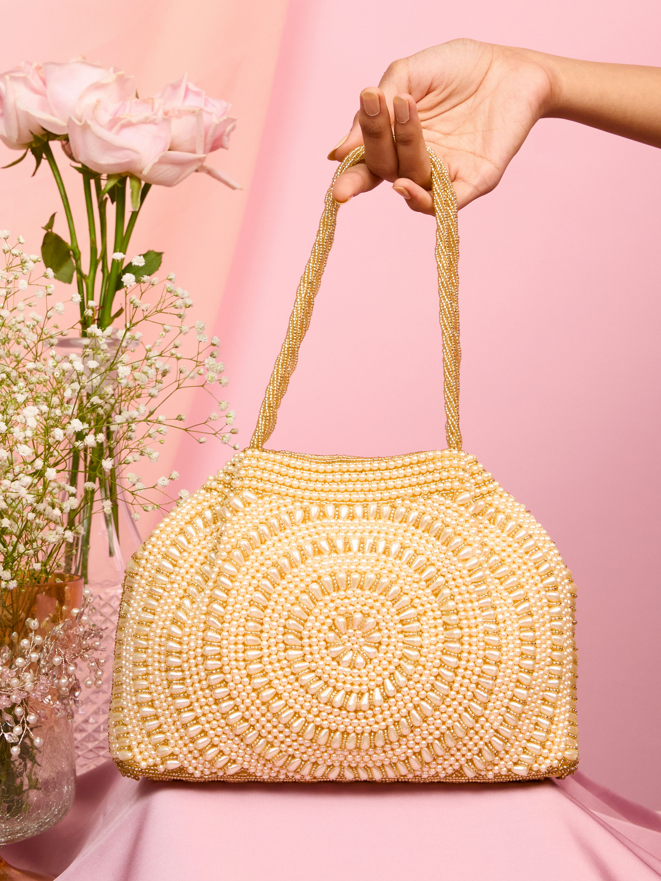 Mohey Women Golden Radiance Traditional Bag