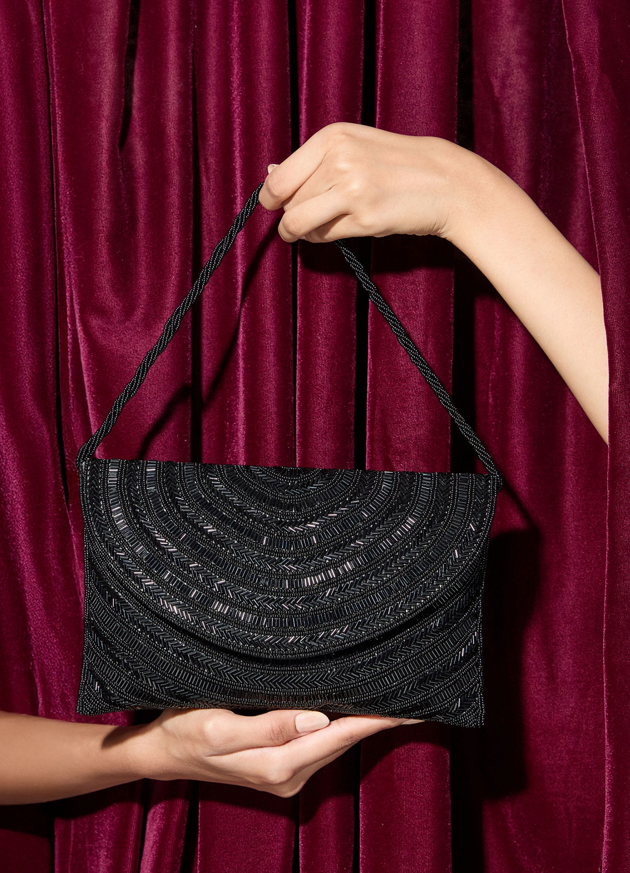 Mohey Women Chic Black Festive Envelope Bag