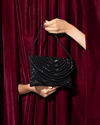 Mohey Women Chic Black Festive Envelope Bag