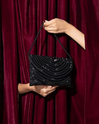 Mohey Women Chic Black Festive Envelope Bag