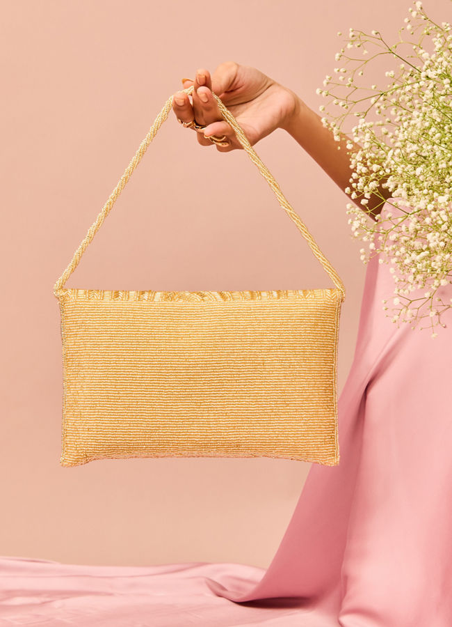 Mohey Women Golden Treasure Envelope Bag