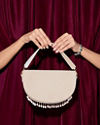 Mohey Women Elegant Cream Velvet Bag