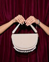 Mohey Women Elegant Cream Velvet Bag