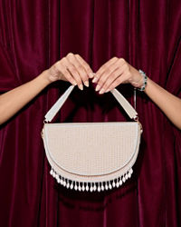 Mohey Women Elegant Cream Velvet Bag