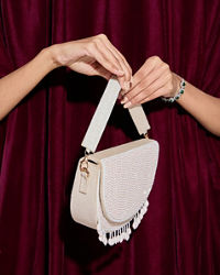 Mohey Women Elegant Cream Velvet Bag