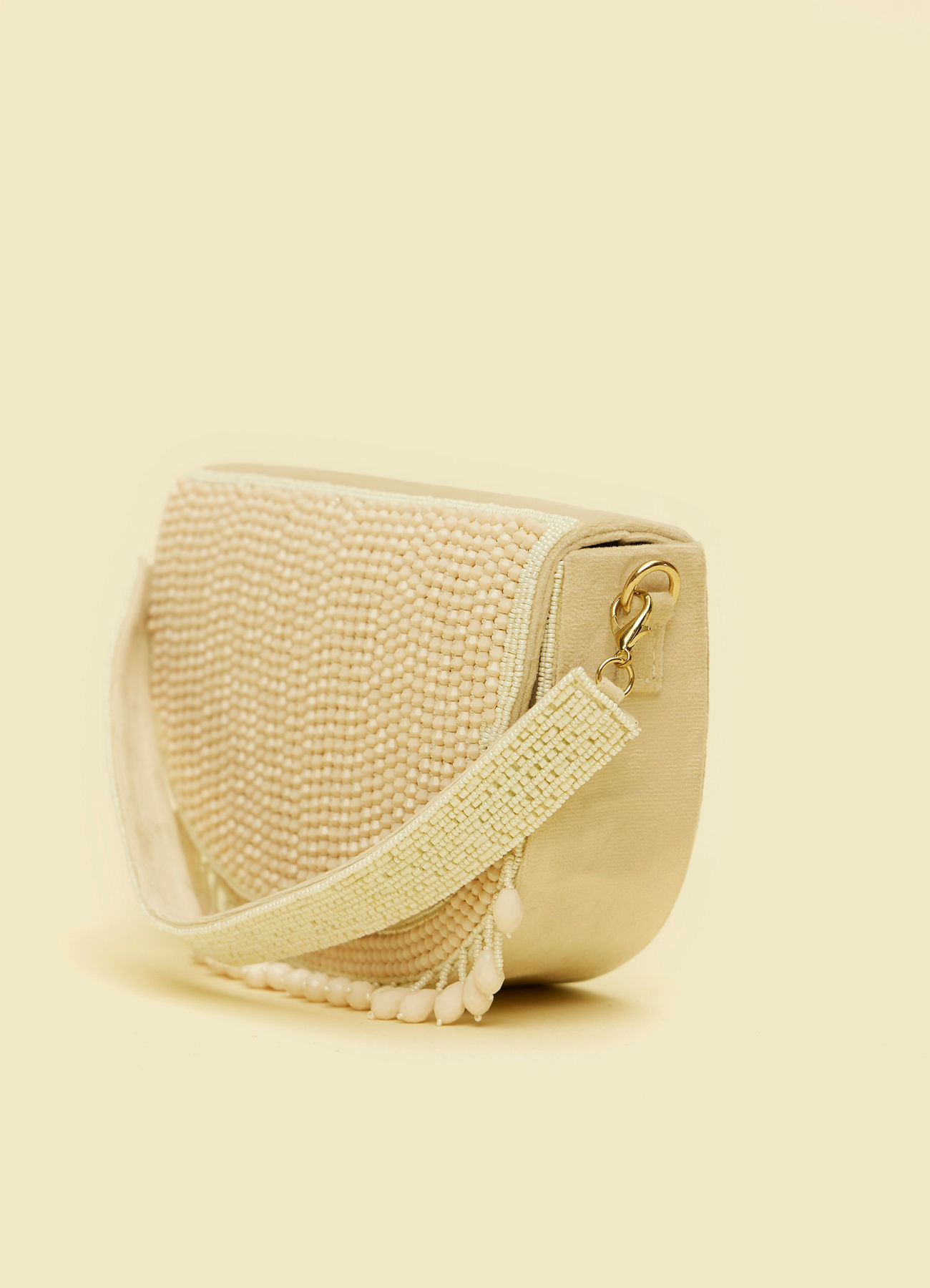 Mohey Women Elegant Cream Velvet Bag