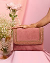 Mohey Women Velvet Purple Glamour Envelope Bag
