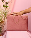 Mohey Women Velvet Purple Glamour Envelope Bag
