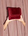 Mohey Women Regal Red Velvet Envelope Bag