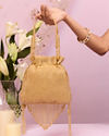 Mohey Women Elegant Gold Festive Bag