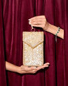 Mohey Women Glistening Gold Festive Bag